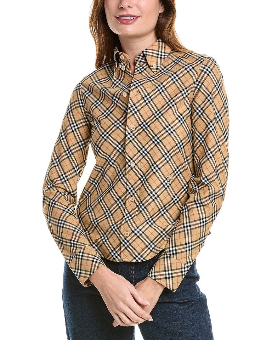 Burberry button up shirt womens hotsell