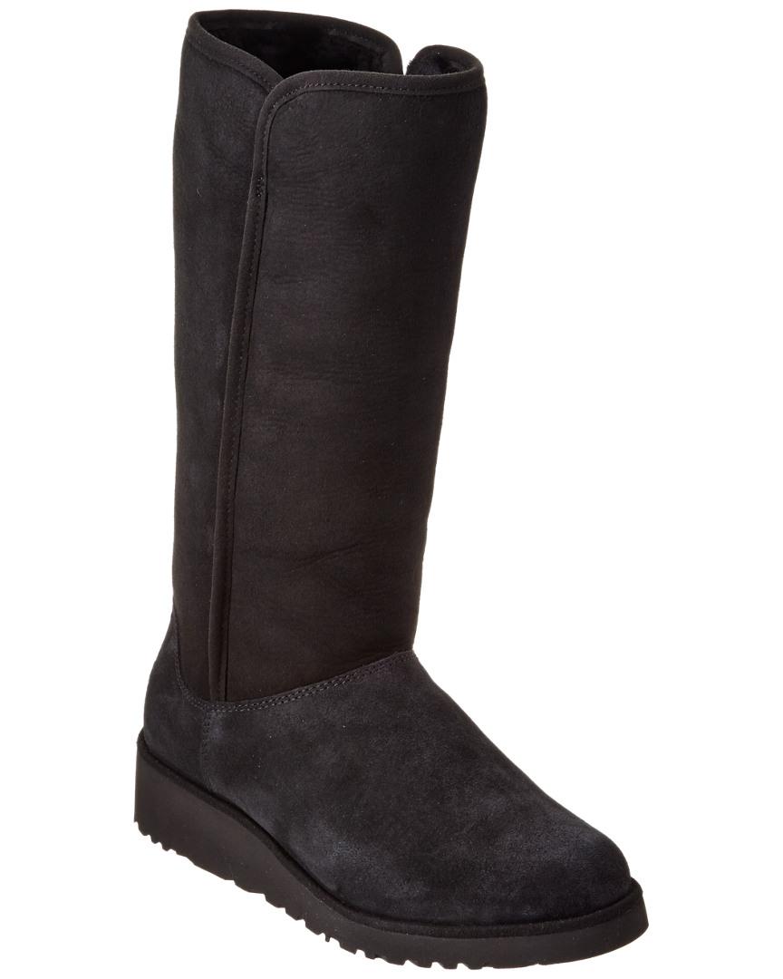 UGG Suede Ugg 'kara - Classic Slim(tm)' Water Resistant Tall Boot in Black  (Brown) | Lyst