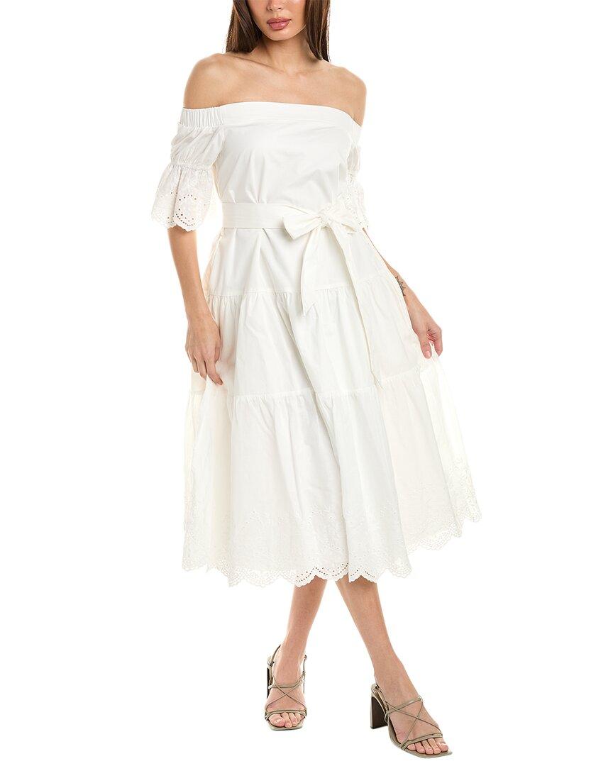 Gracia pleated ruffle trim dress discount