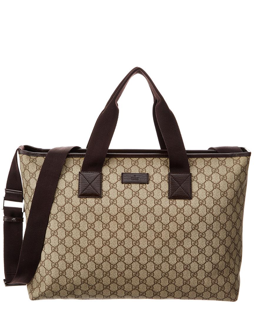 Gucci GG Supreme Canvas Tote Bag in Brown