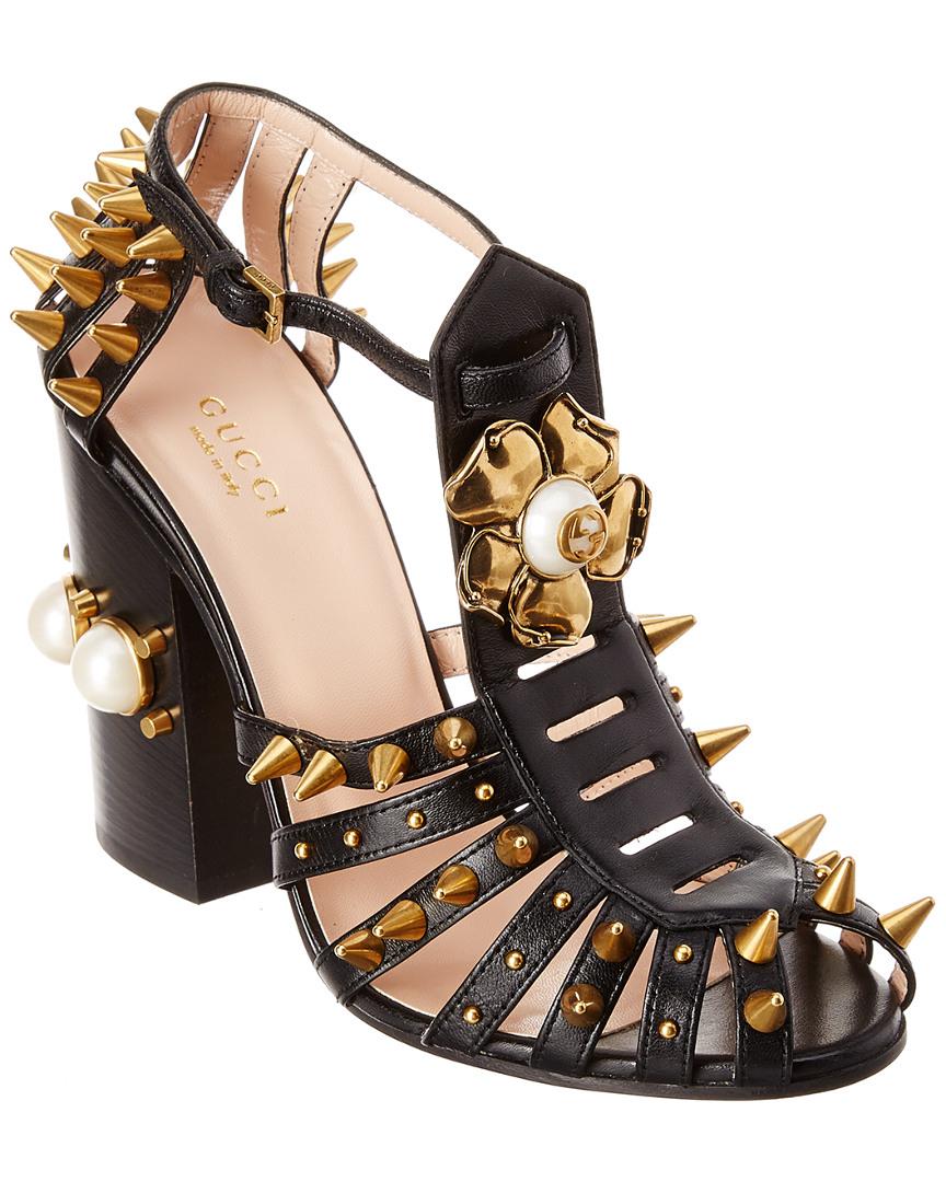 Gucci Kendall Studded Leather Sandal in 