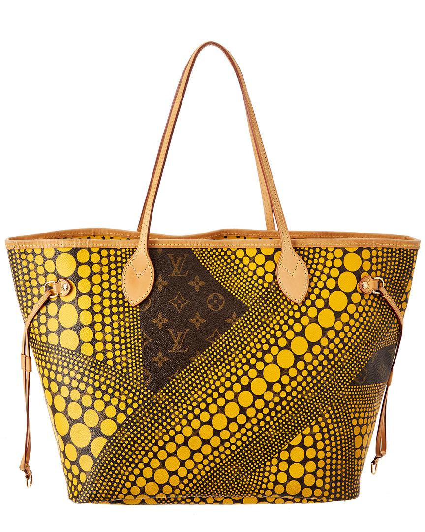 Louis Vuitton Limited Edition Yayoi Yellow Dots Monogram Canvas Neverfull Mm -