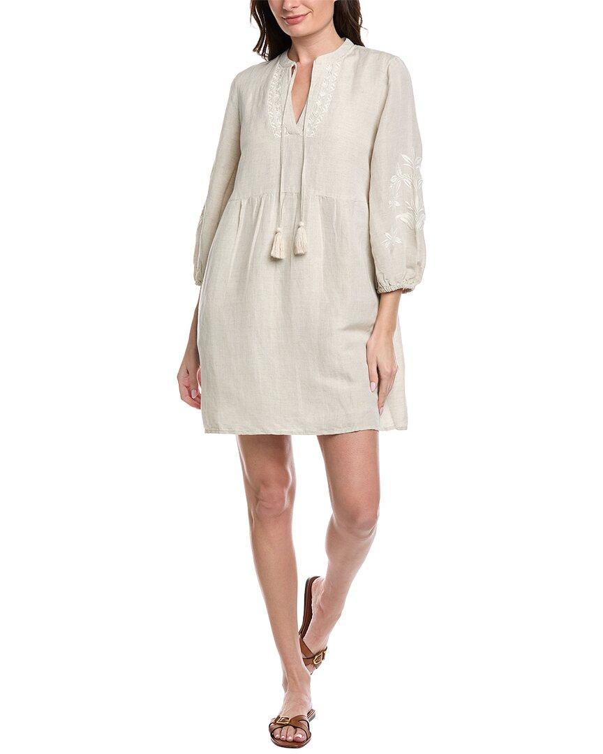 knee length dresses for ladies Tommy Bahama Womens Two Palms Double-Ruffle Linen Dress  ShopCGX