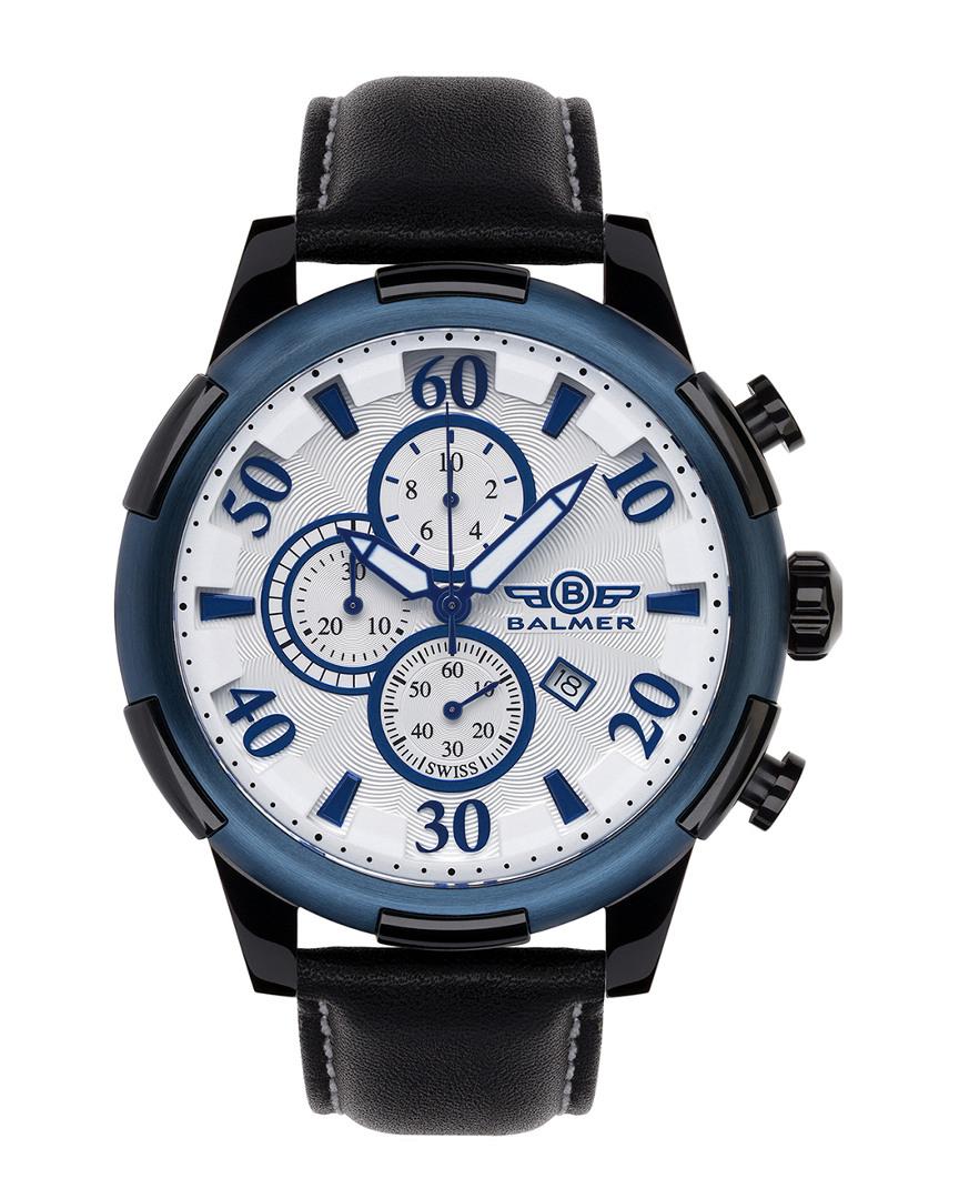 balmer men's leather watch