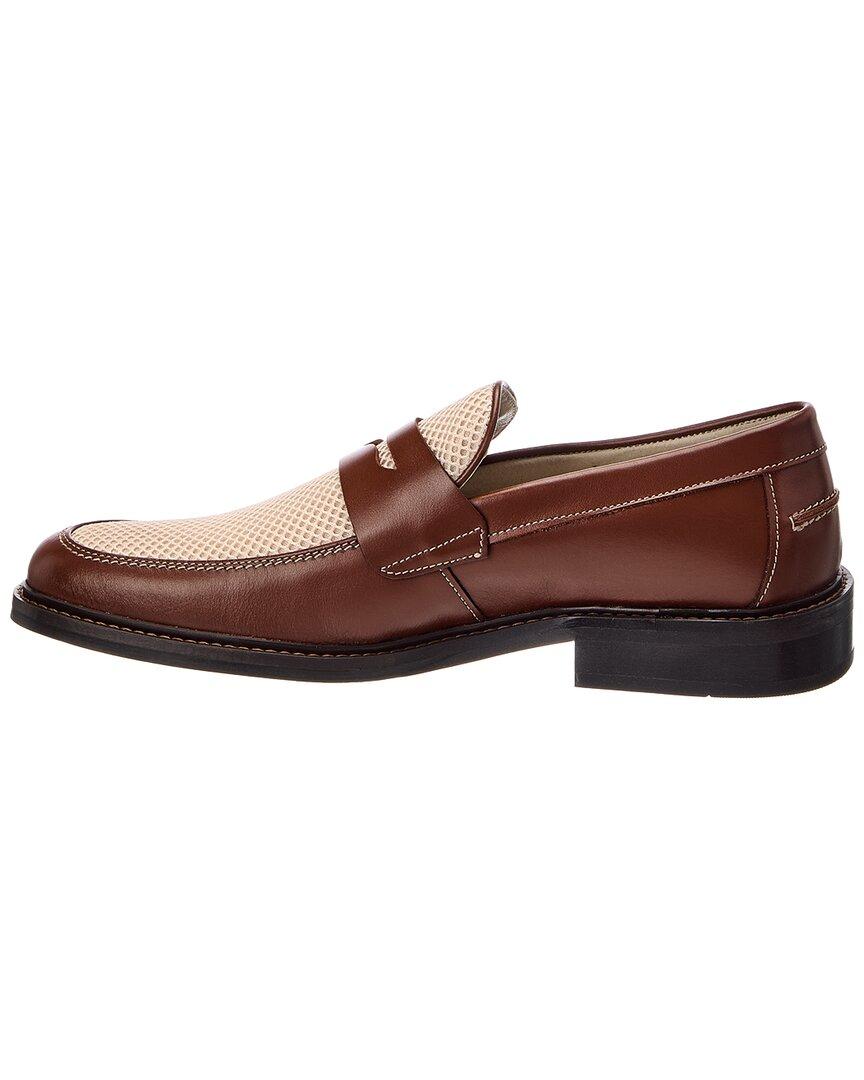 Bruno Magli Alex Leather & Mesh Loafer, Brown Bruno Magli Alex Leather & Mesh Loafer – Bluefly main image 3