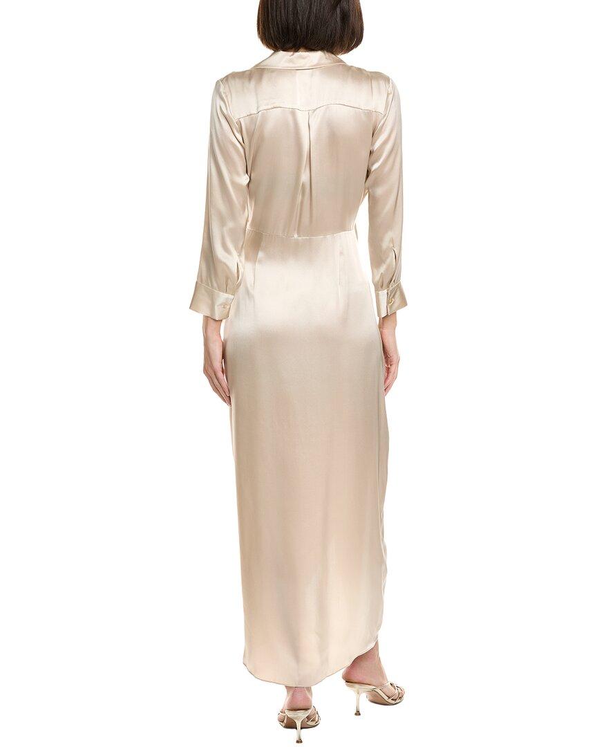 kadi silk wrap dress LAgence Kadi Long Silk Wrap Dress