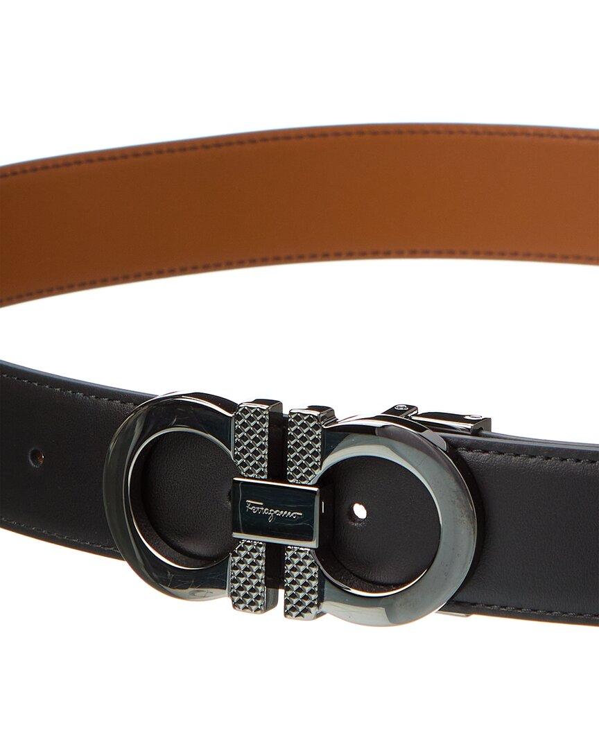 Ferragamo reversible adjustable leather belt - Black