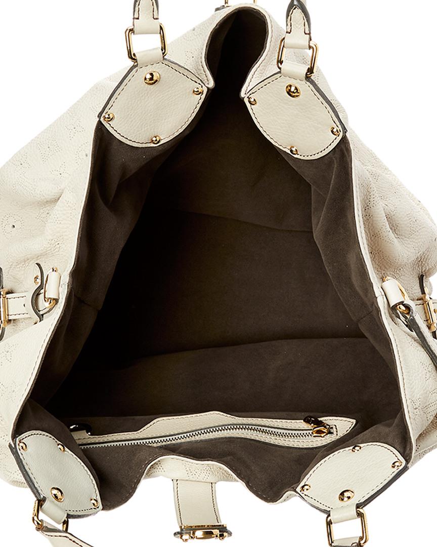Louis Vuitton White Monogram Mahina Leather XL Bag Louis
