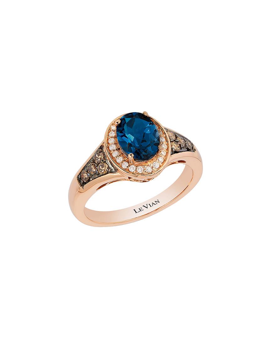 Le Vian ? 14k Rose Gold 1.79 Ct. Tw. Diamond & London Blue Topaz Ring ...