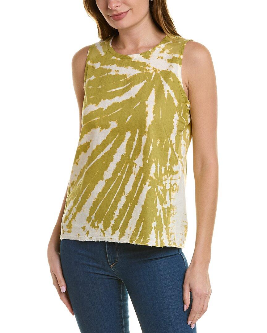 XCVI Wearables Adeline Linenblend Tank in Yellow Lyst