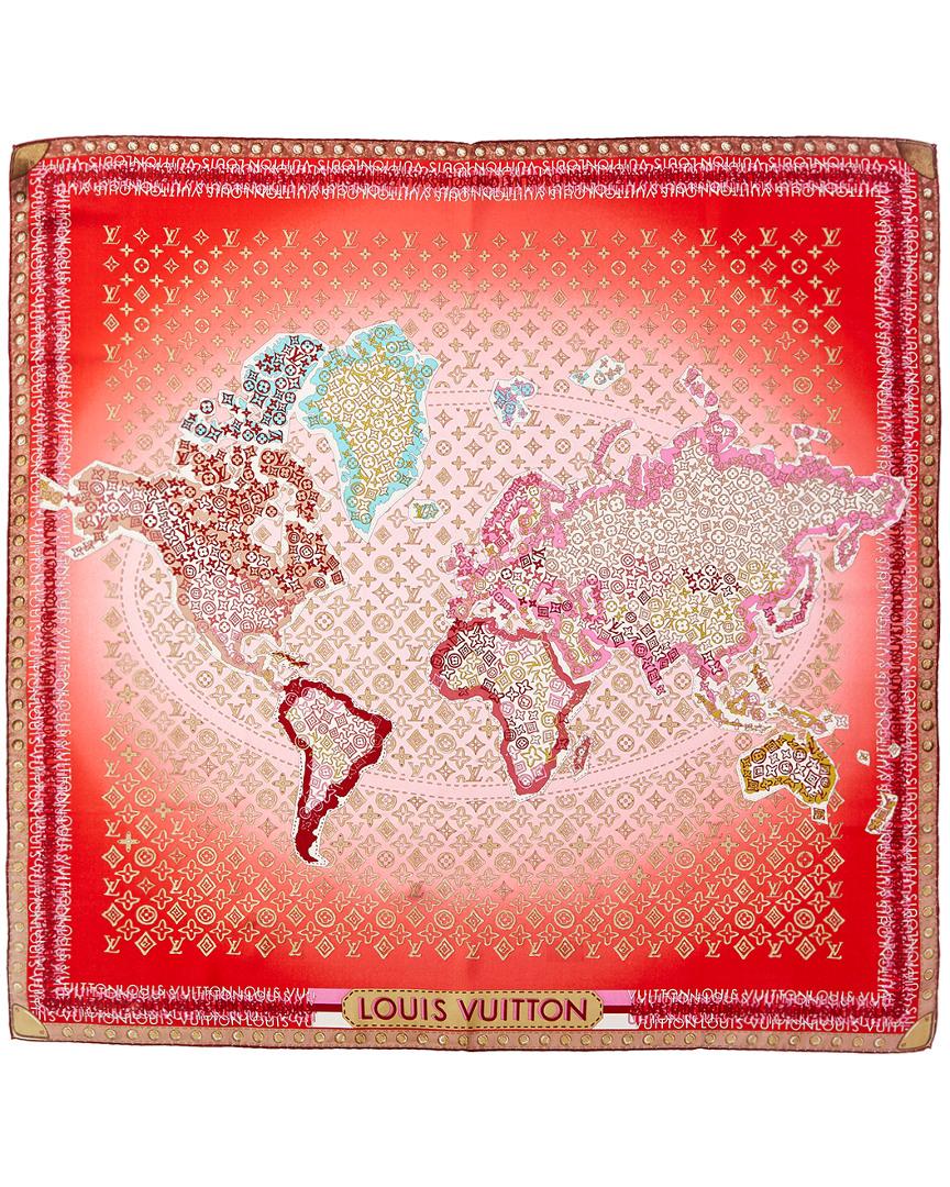 louis vuitton world map scarf