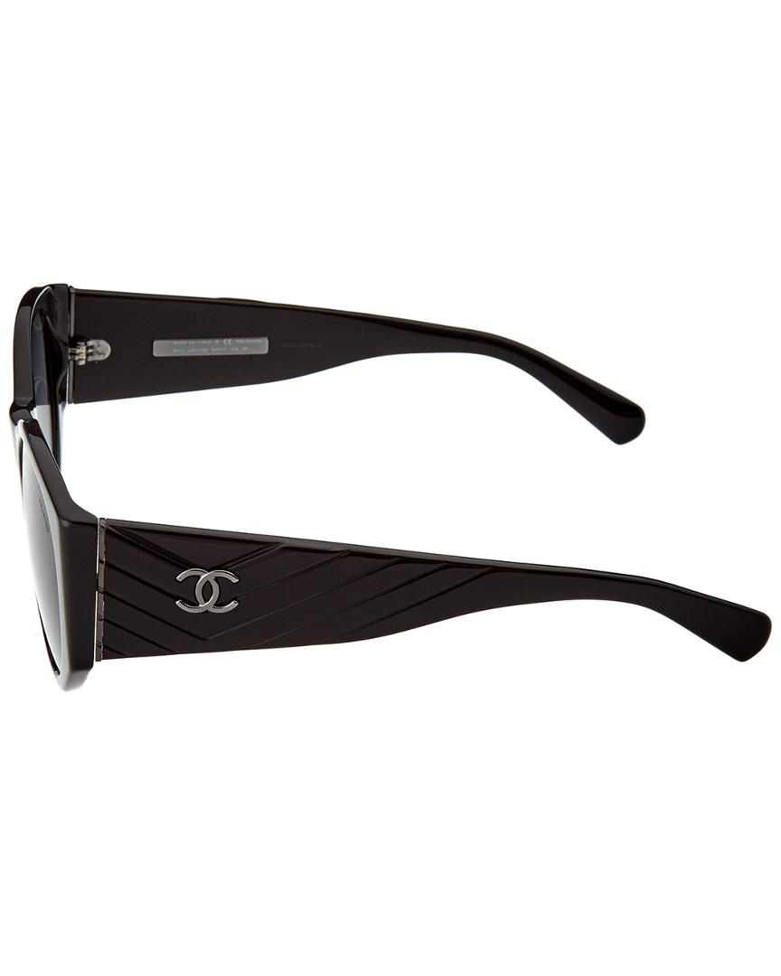 Chanel Women's Ch5411 54mm Polarized Sunglasses in Black | Lyst UK