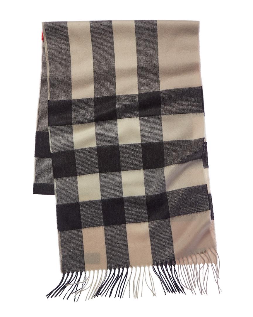 Burberry The Large Classic Cashmere Scarf In Check Stone - Lyst