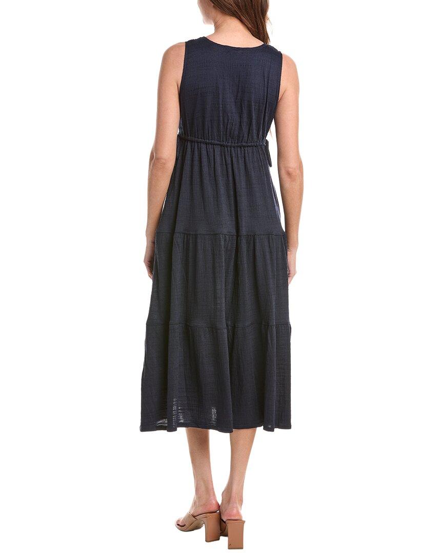 linen maxi dress green VisibleArt Sleeveless Linen Maxi Dress with Pockets main image 0