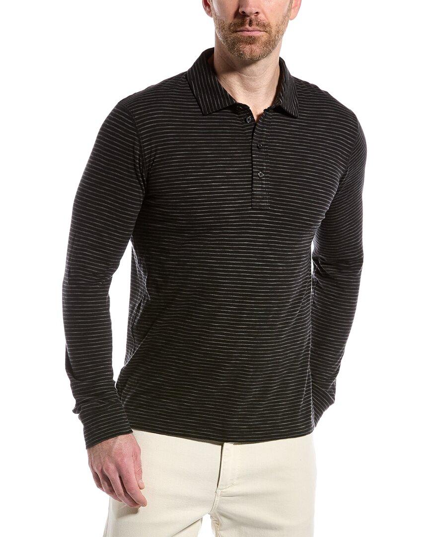 Billy Reid Stripe Polo Shirt in Black for Men Lyst
