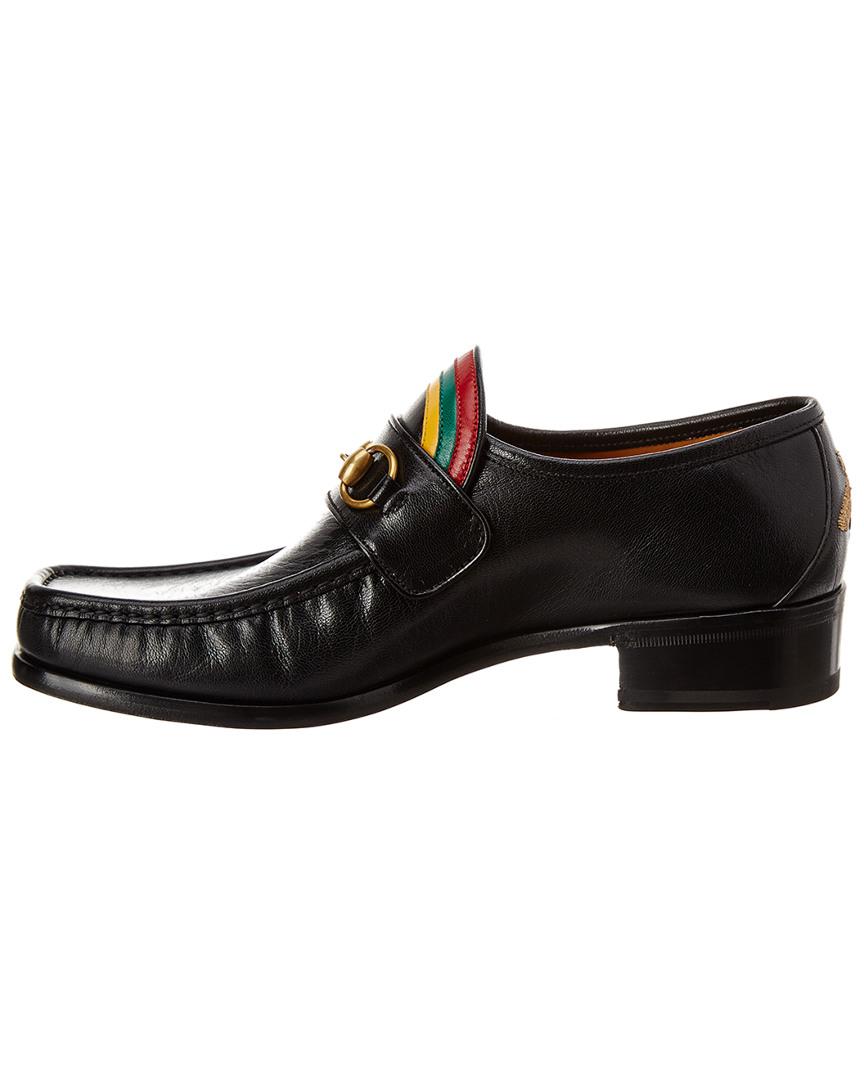 Gucci Vegas Rainbow Horsebit Leather Loafer in Black for Men | Lyst