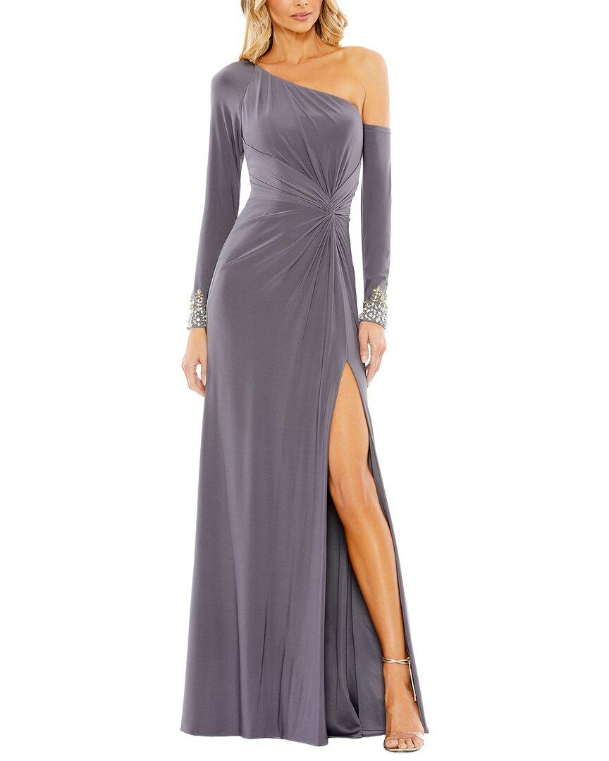lilly formal dresses Long V-Neck Formal Dress with Pleated Bodice– PromGirl main image 0