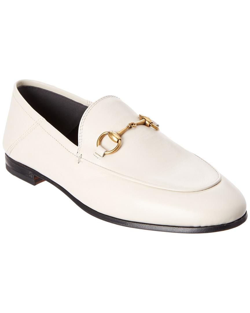 Gucci Jordaan Leather Loafer in White 