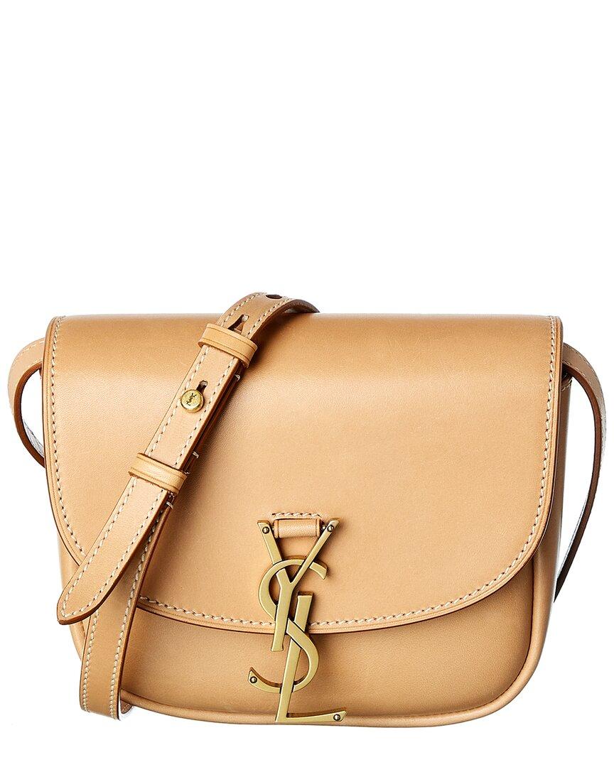 Saint Laurent Kaia Leather Shoulder Bag in Natural Lyst