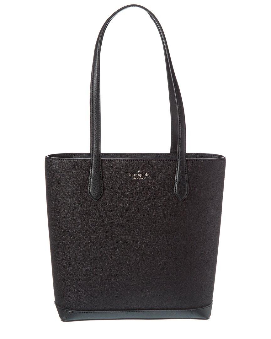 Kate spade black glitter purse sale