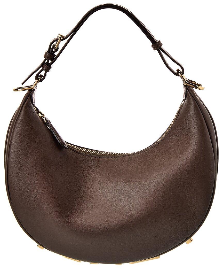 Fendi Graphy Small Leather Hobo Bag in Brown | Lyst