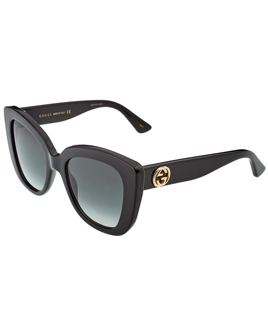 Gucci GG0327S 001 Women's Sunglasses in Black (Gray) - Save 56% | Lyst