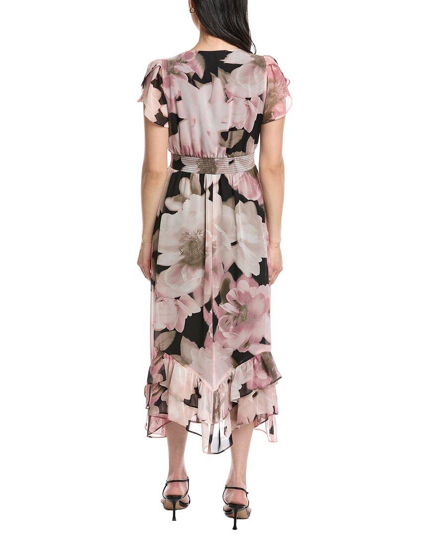 anne klein asymmetrical dress Anne Klein Women's Linen Blend Jazzy Sharkbite Midi Dress Blue / S main image 1