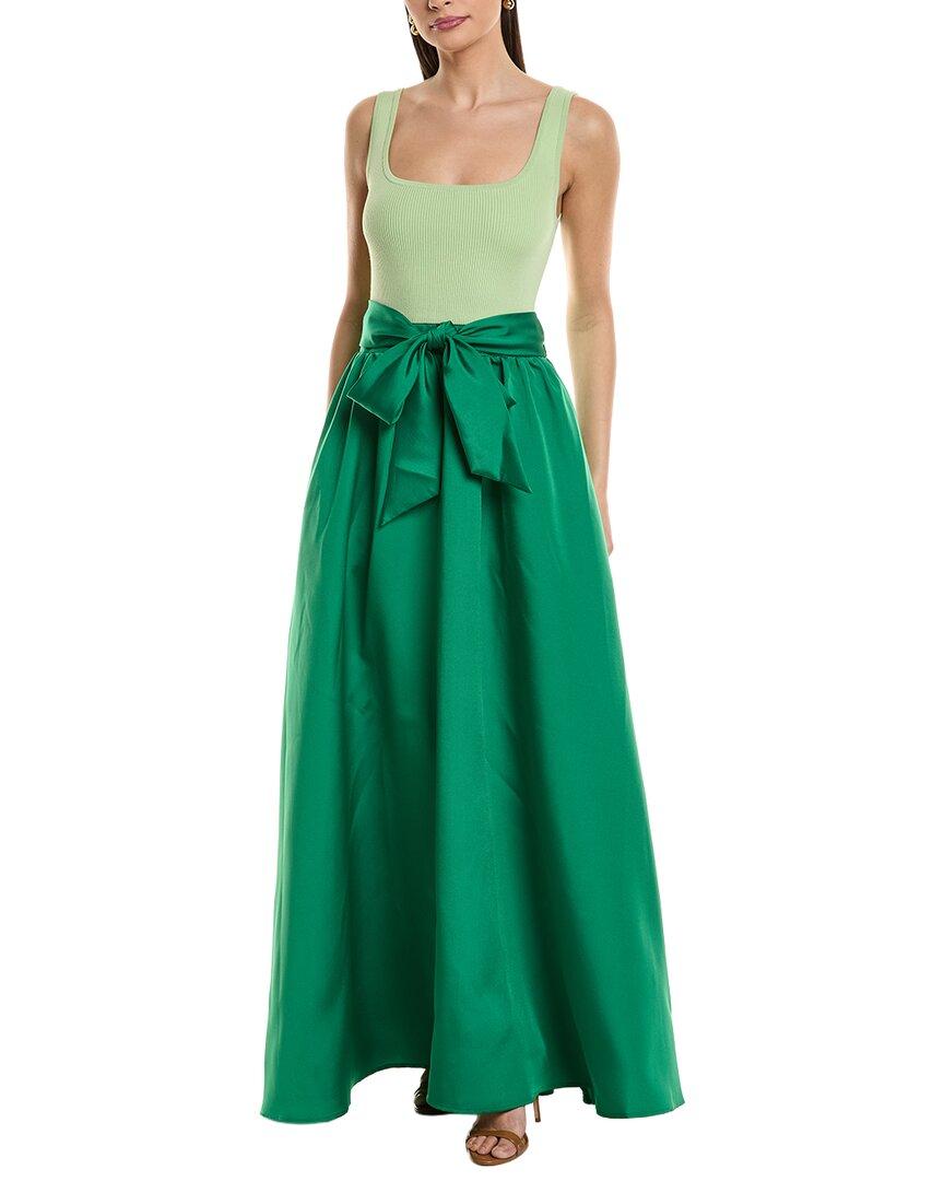green emerald velvet dress Shoshanna Women's Midnight Nia Jacquard Dress - Green