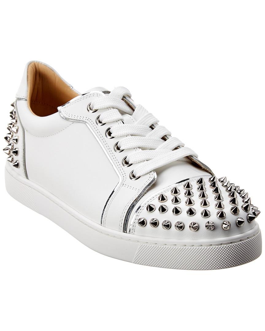 Christian Louboutin 30mm Vieirissima Spikes Leather Sneakers in White ...