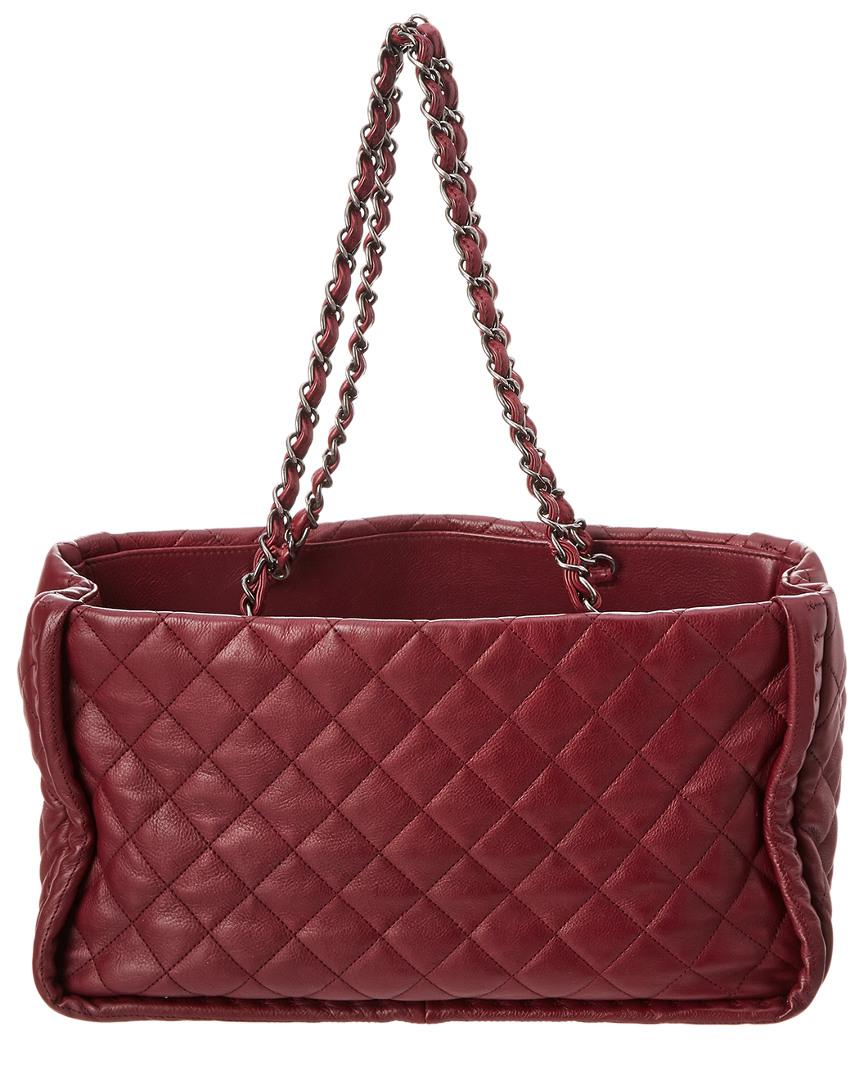 Chanel Red Quilted Lambskin Leather Limited Edition Istanbul Tote - Lyst