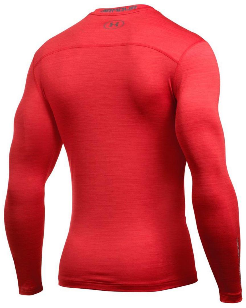 Under Armour Men's Coldgear Armour Twist Compression Crew in Red for