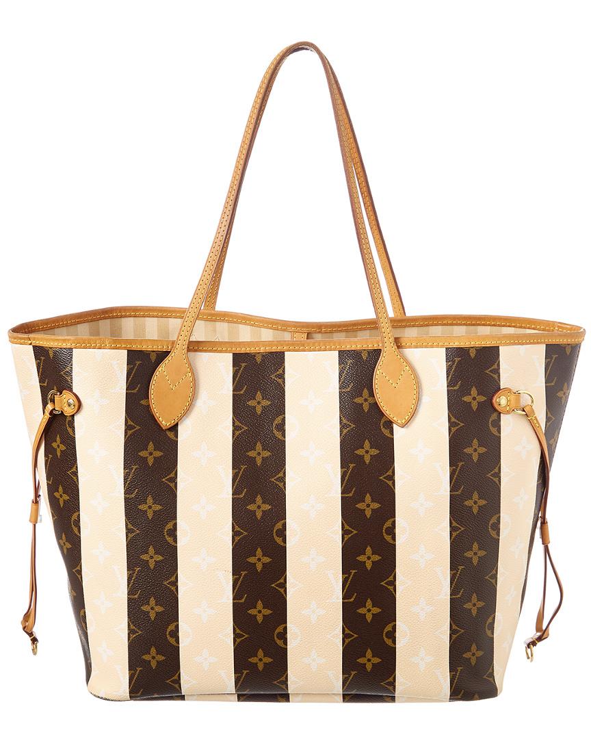 Louis Vuitton Limited Edition Cream Rayures Canvas Neverfull Mm - Lyst