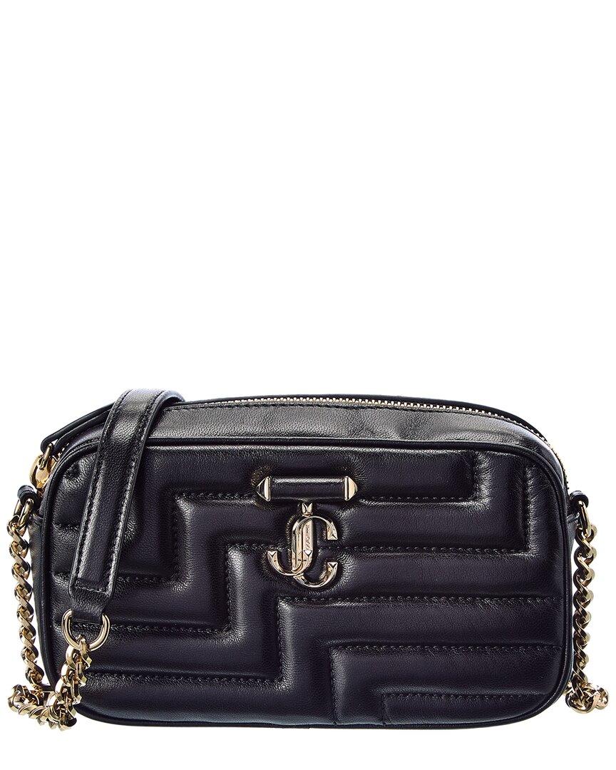 Jimmy Choo Hale Leather Wallet On Chain in Black Lyst
