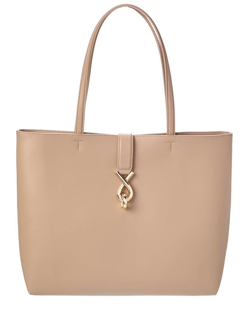 Furla Mianova Large Leather Tote in Natural | Lyst