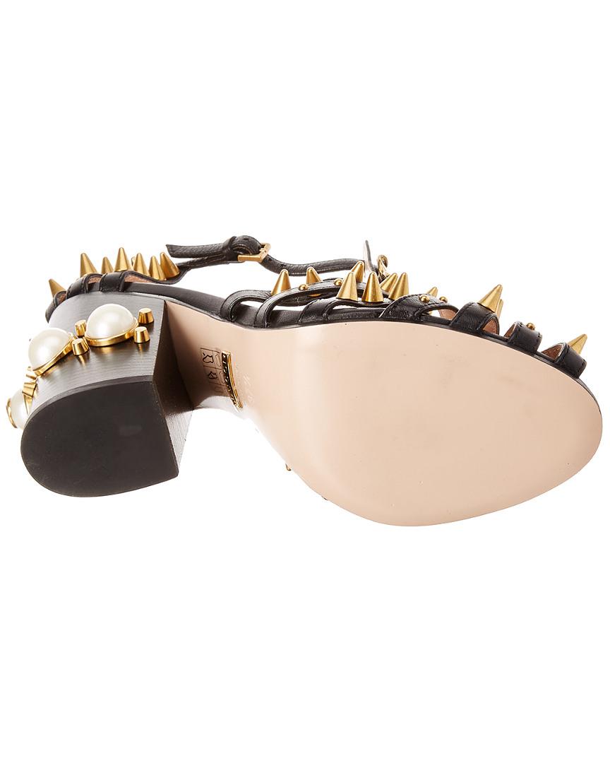 gucci kendall studded leather sandals