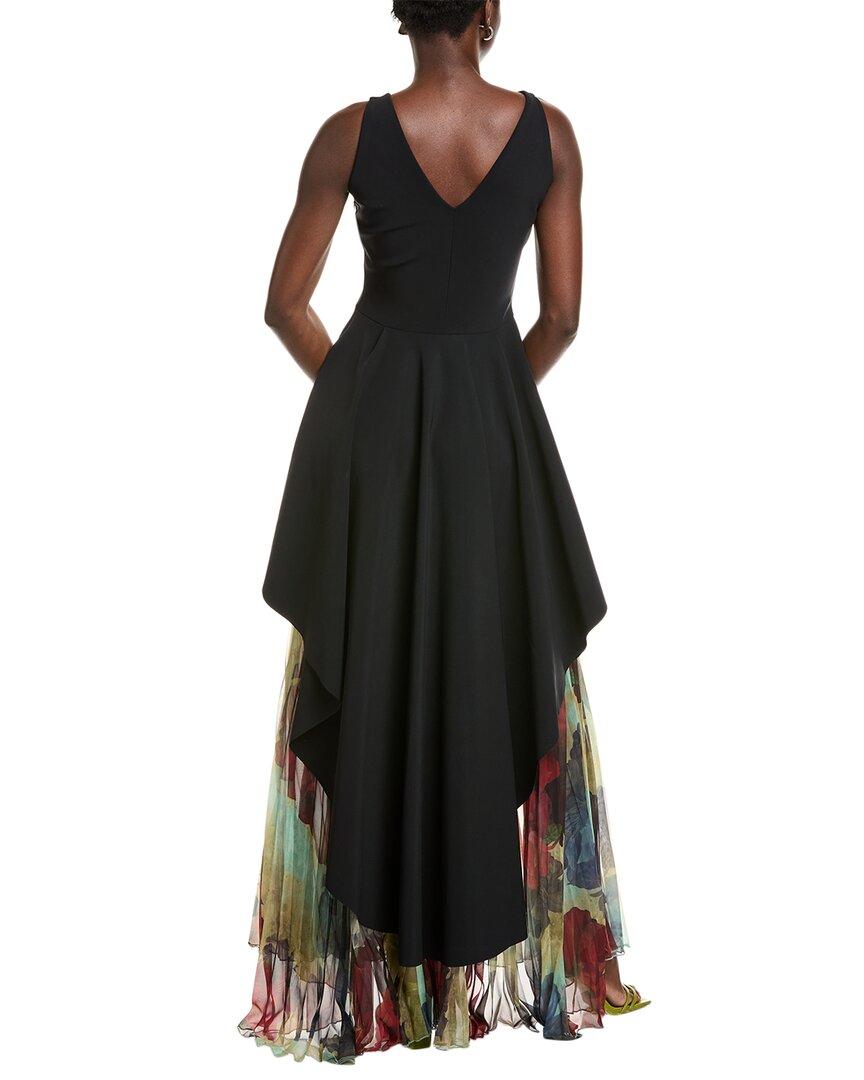 La Petite Robe Di Chiara Boni Aci Chiffon Gown in Black Lyst UK