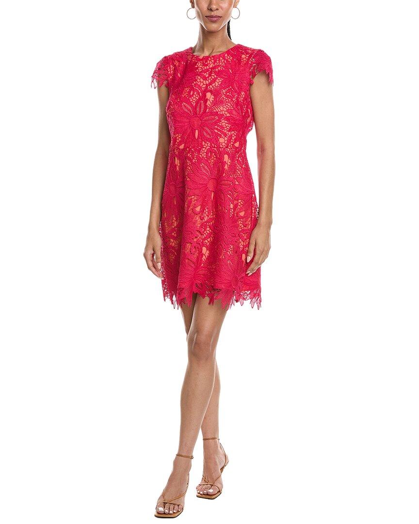 Vince Camuto Short Sleeve Embellished Mini Dress in Red | Lyst UK