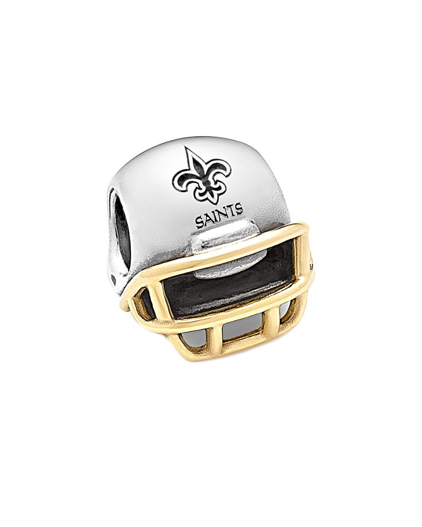 Nfl 14k & Silver New Orleans Saints Helmet Charm Nfl 14k & Silver New Orleans Saints Helmet Charm