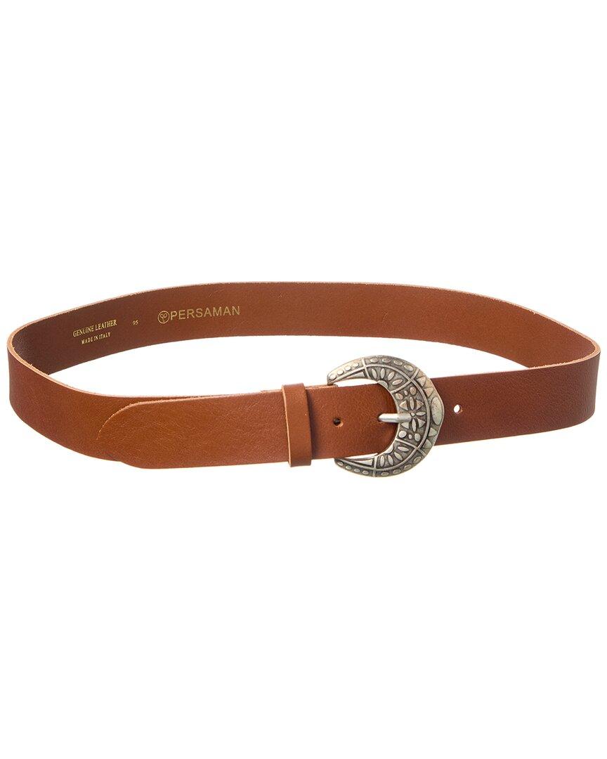 Persaman New York Lola Leather Belt in Brown | Lyst display picture 2