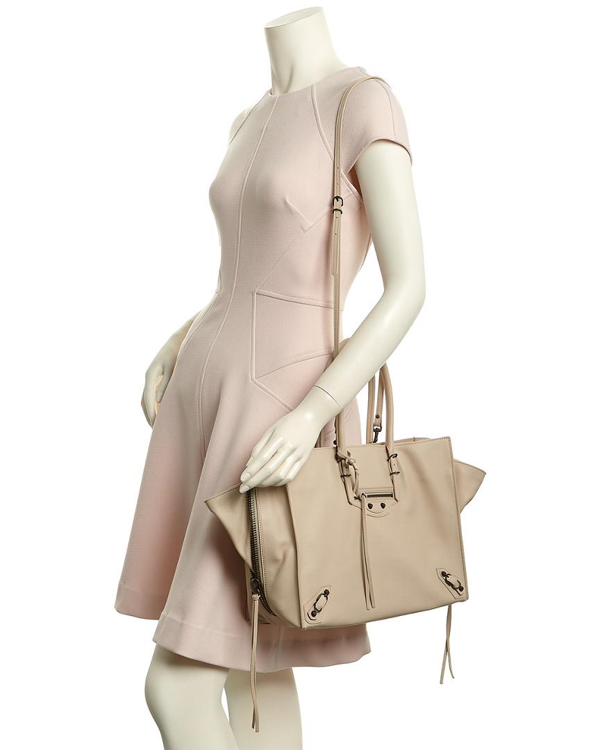 Balenciaga Papier B4 Zip Around Classic Studs Bag Leather Gray 1424011