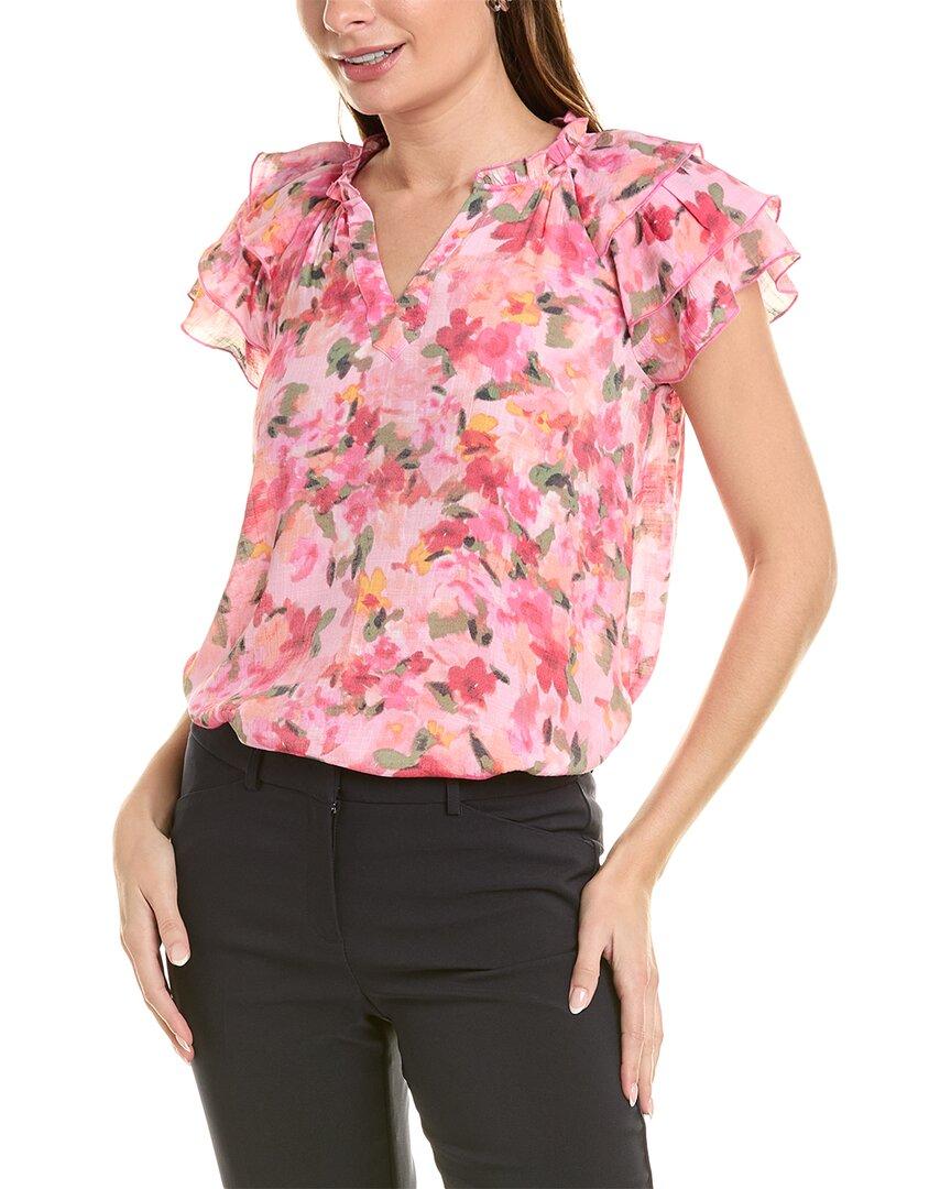 Nanette Lepore Ruffle Top in Pink