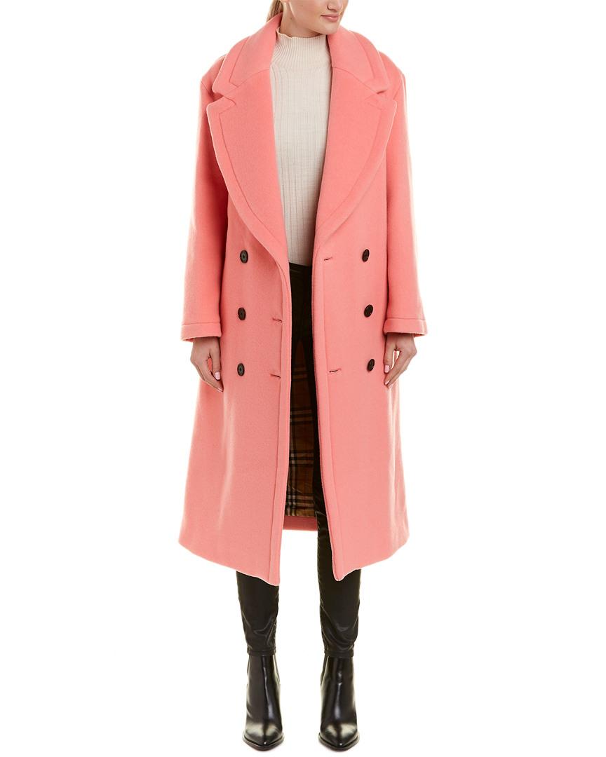 burberry pink wool coat