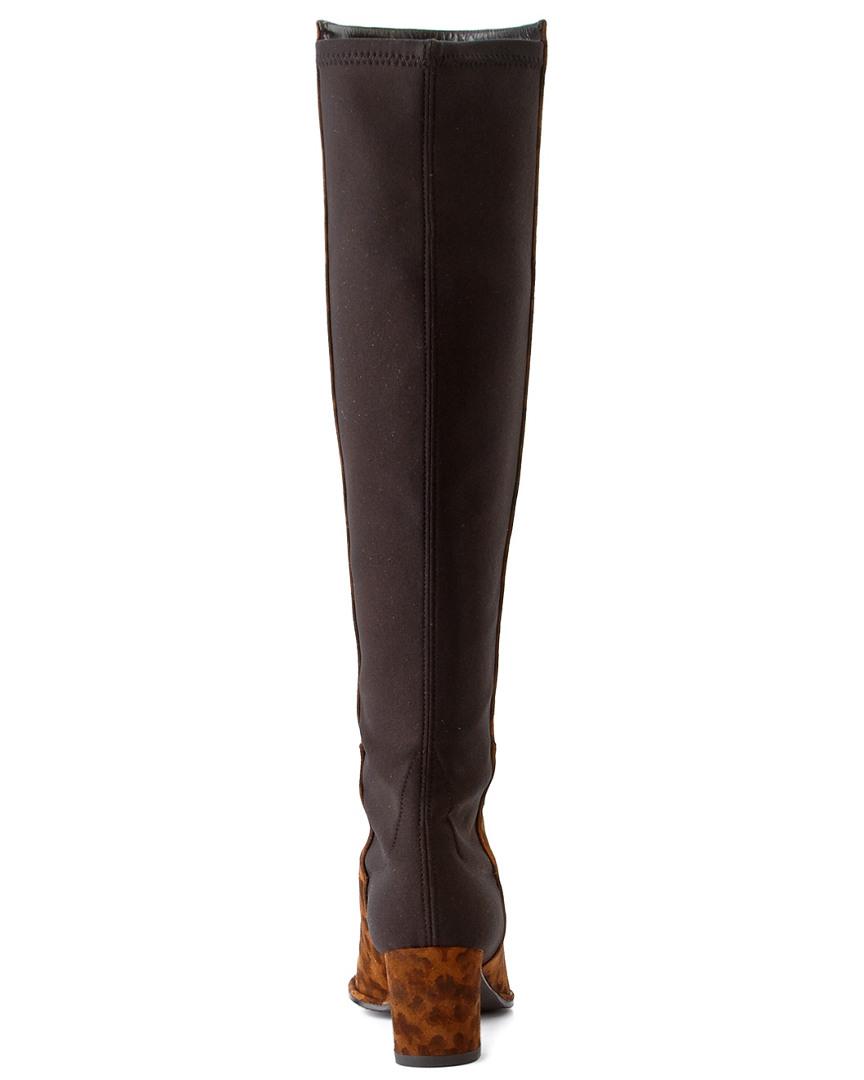 Stuart Weitzman Demi LeopardPrint OverTheKnee Boots in Brown Lyst