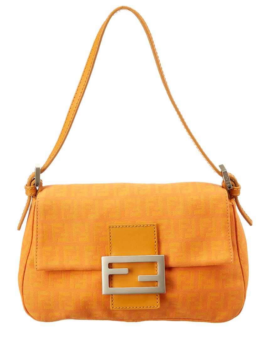 Fendi Orange Zucchino Canvas Mini Mamma Bag | Lyst