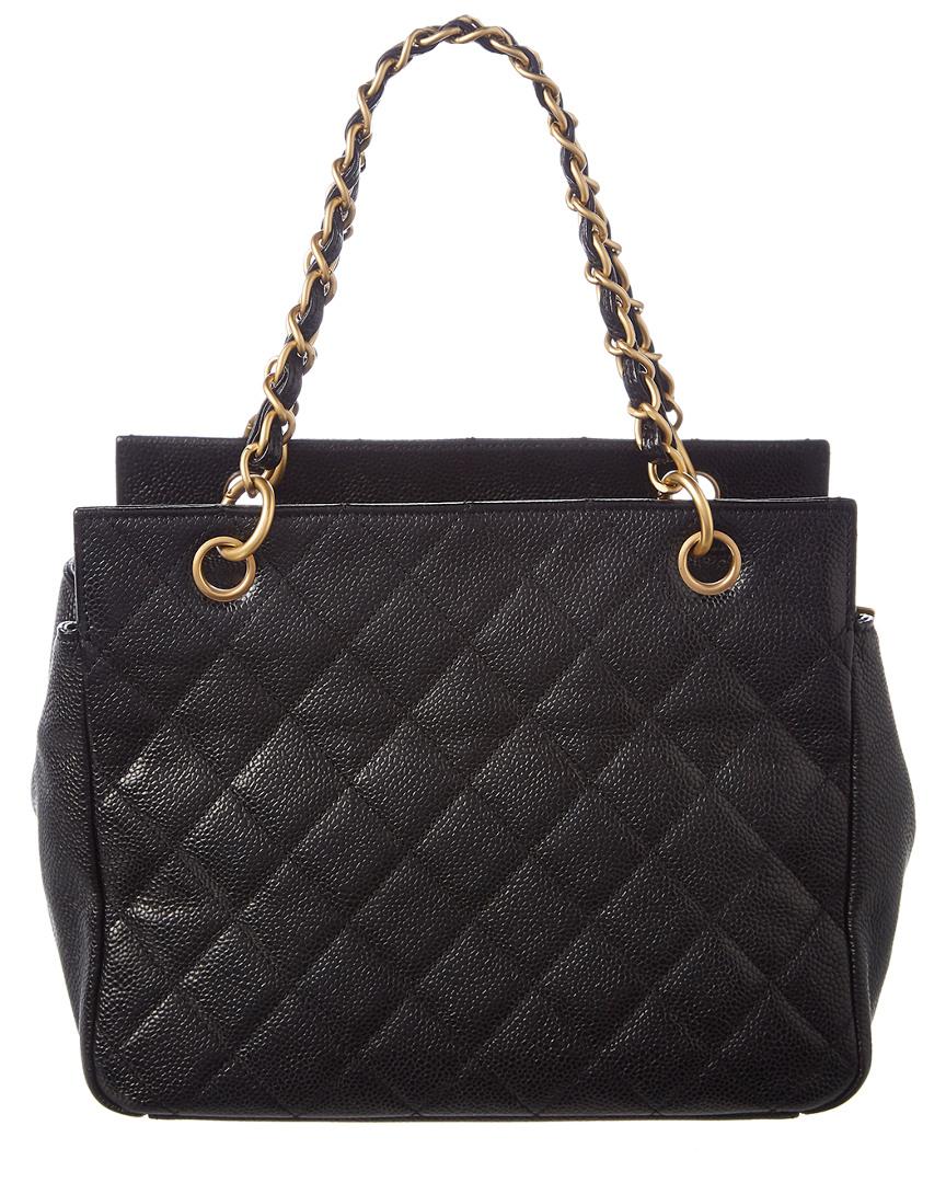 Chanel Black Quilted Caviar Petite Timeless Tote Chanel