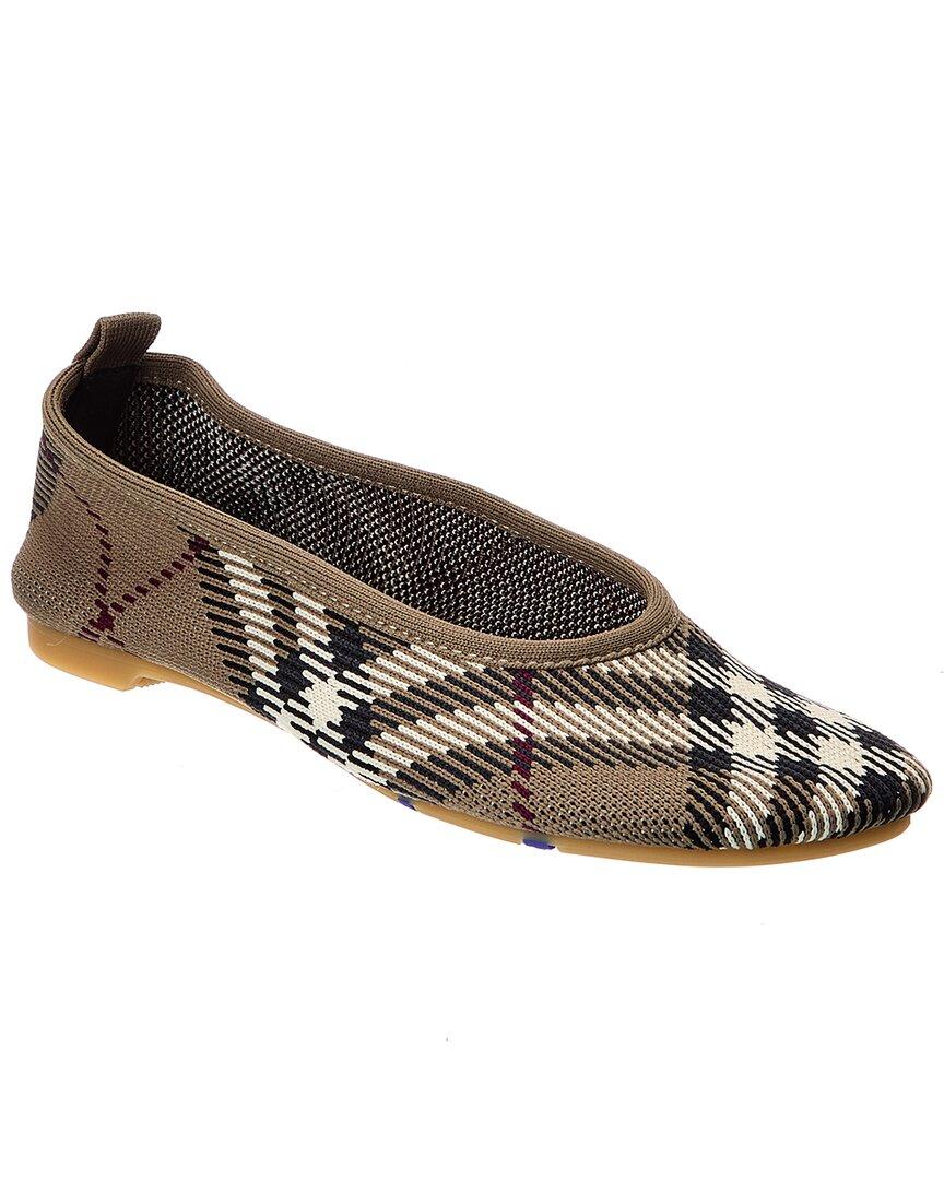 バレエシューズ BURBERRY EMBROIDERED FABRIC BALLERINAS BURBERRY Embroidered quilted leather ballet flats | NET-A-PORTER