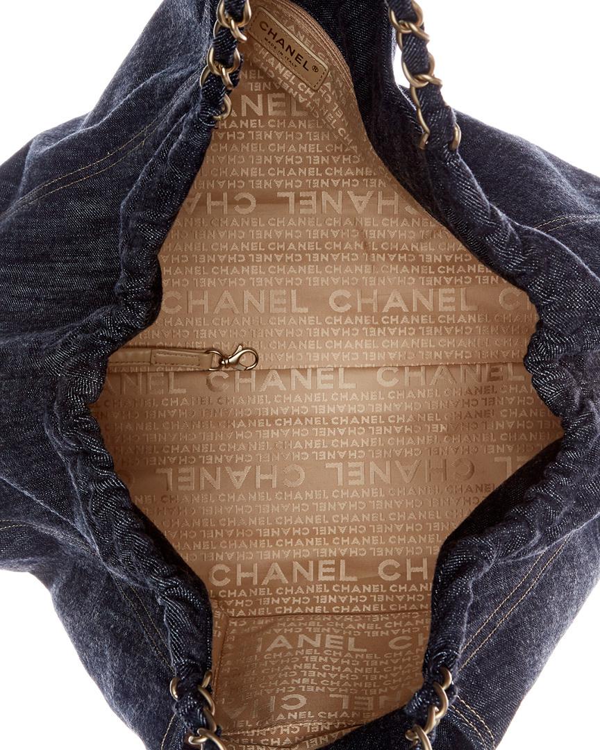 Chanel Limited Edition Blue Denim Large Coco Cabas Bag