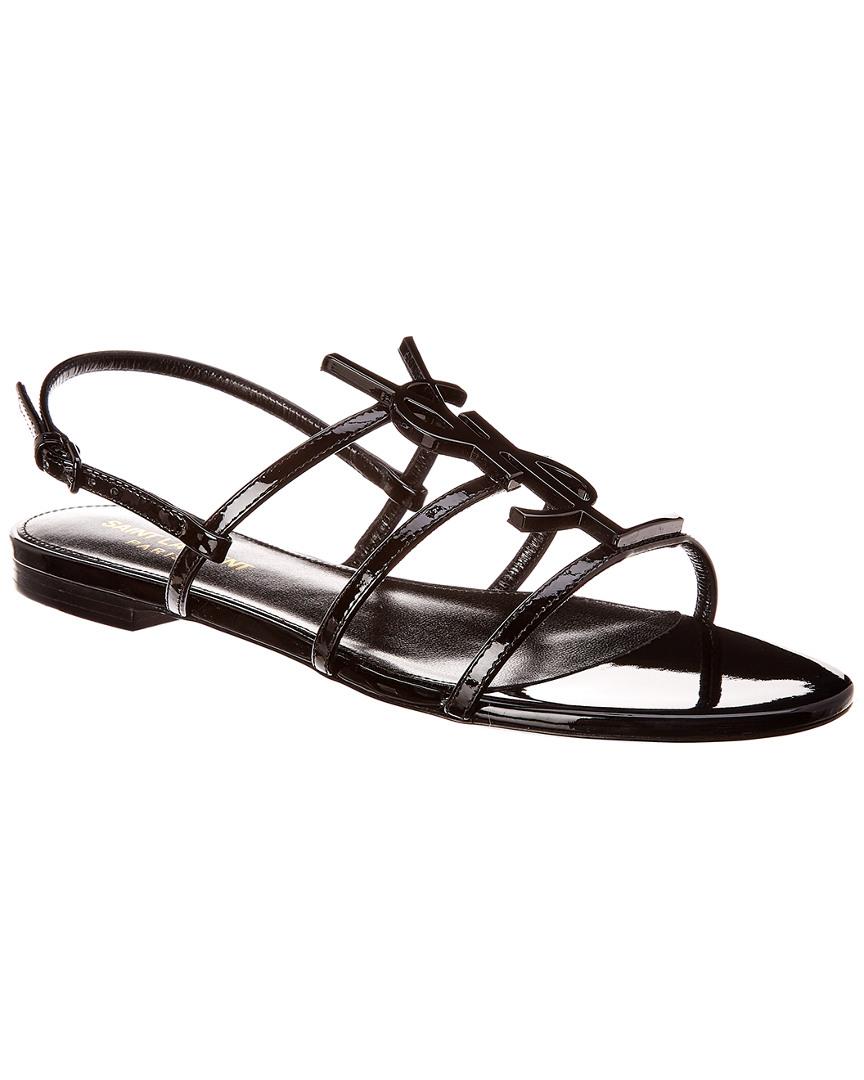 saint laurent cassandra sandals flat