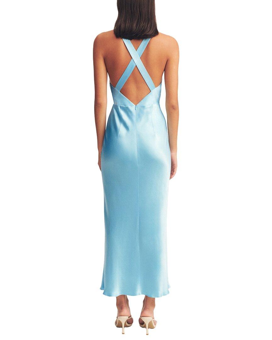 la lune backless midi dress Shona Joy - La Lune Cumulus Silk Backless Lace Split Maxi Dress - Ivory main image 1