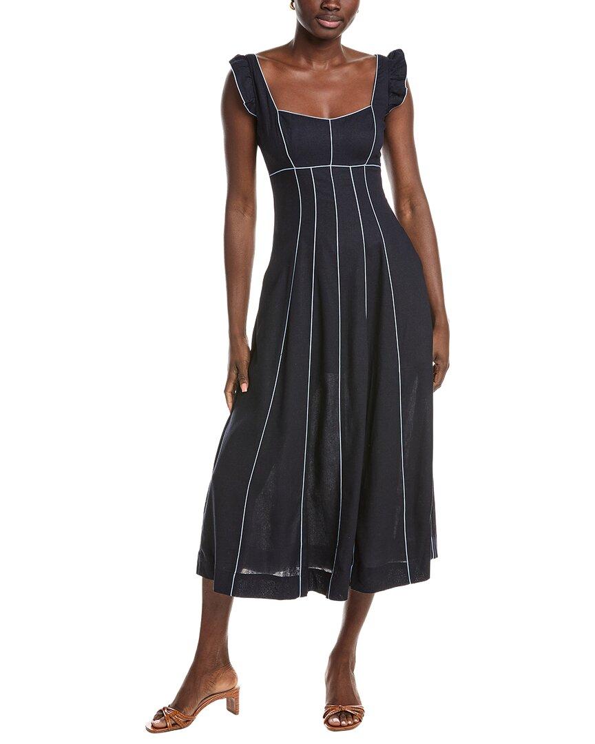 chinese dress ladies TIE FRONT LINEN BLEND DRESS  Ellen Tracy
